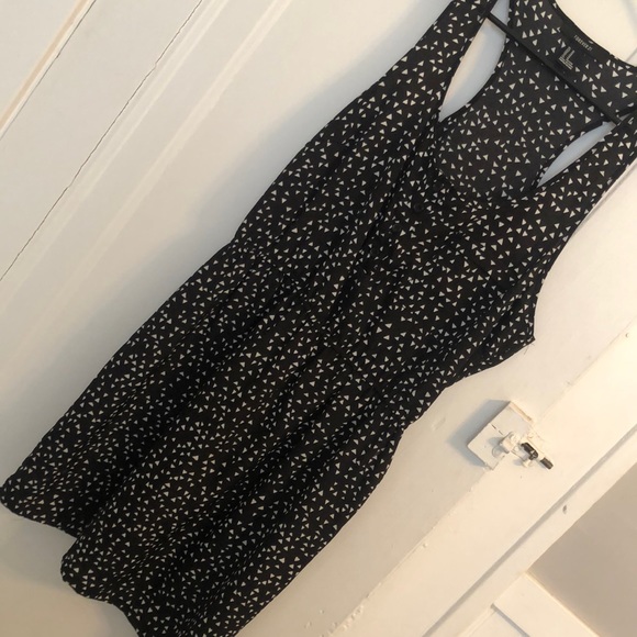 Silk Black patterned mini dress - Picture 1 of 3